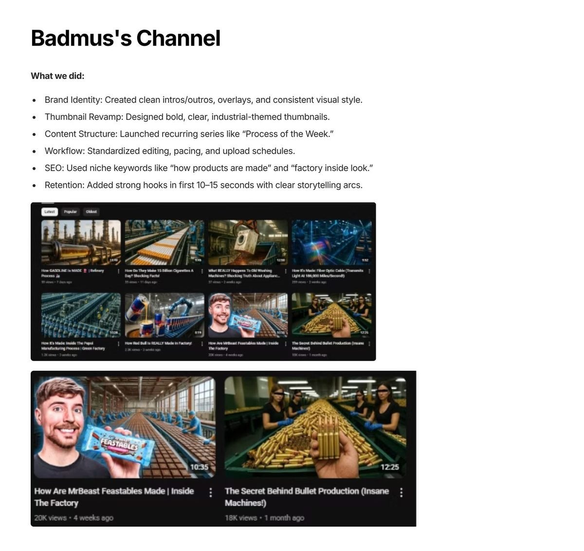 Badmus's channel: Rebranded with new thumbnails and hooks, videos hit 20k