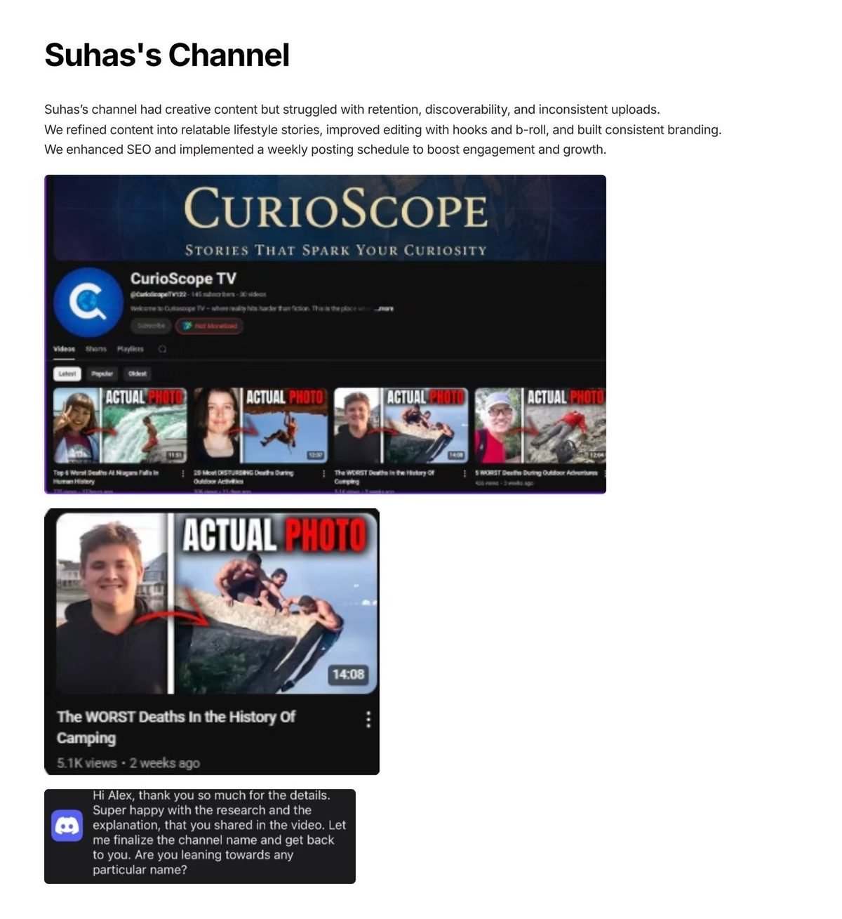Suhas's channel: Revamped into lifestyle stories, videos near 5k views