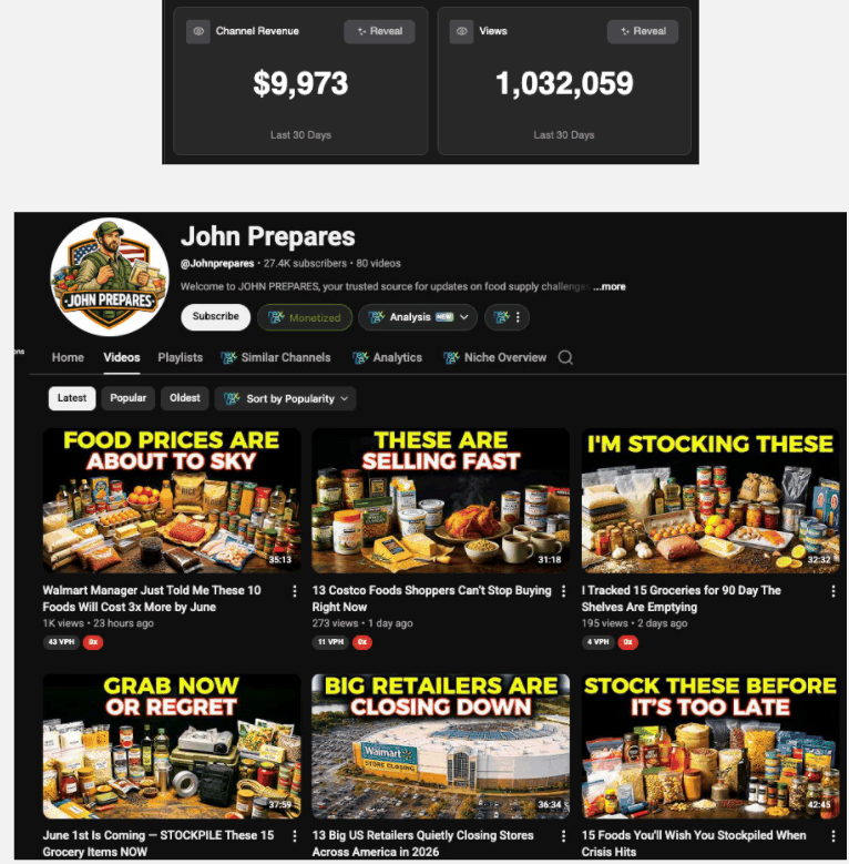 John Prepares, Prepping & food