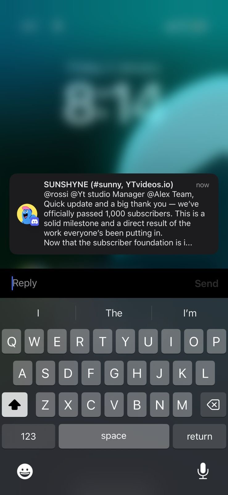SUNSHYNE: 'We've officially passed 1,000 subscribers.'
